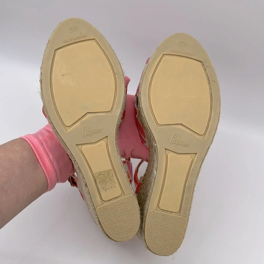 Castañer X Diane Von Furstenberg Blaudell Wedge Espadrilles Rose Multi
